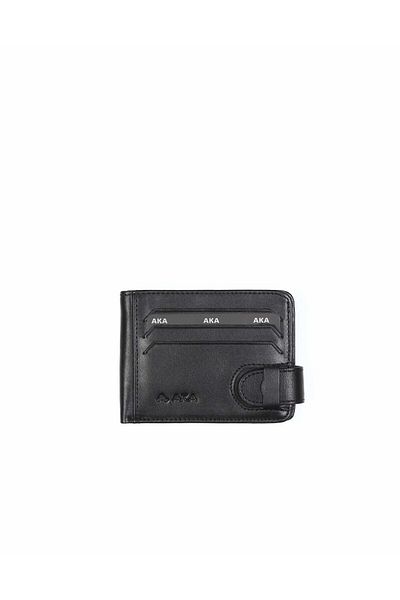 Aka Men's Black Medium Leather Wallet