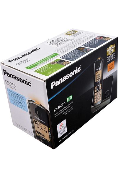 PANASONIC KXTG6711 DECT Cordless Phone (Black)