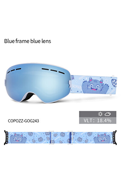 Choice نظارات تزلج للأطفال من Blue Monster COPOZZ، مضادة للضباب، مناسبة للتزل...