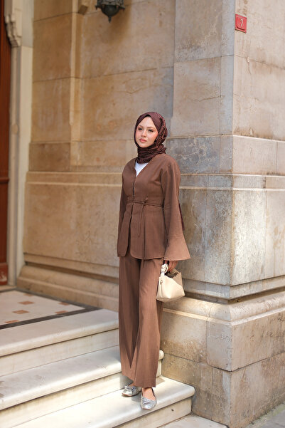 LOCCO Дамски костюм Bea, кафяв