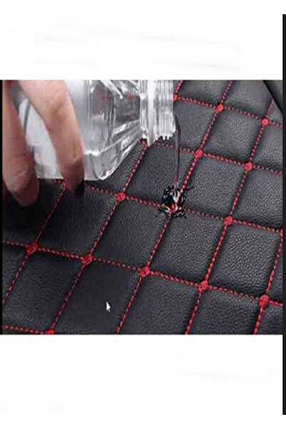 Ecarteks Ergonomic Pocketed 3-Piece Seat Leather Car Cushion Set Red