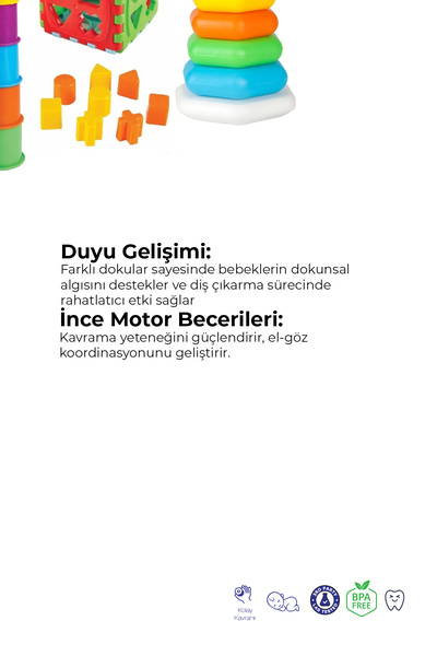 Kiki Bebeğimin Ilk Oyuncakları 3'lü Set Eğitici Oyuncak