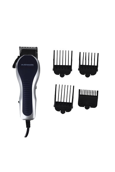Olsenmark Professional Hair Clipper – High Battery, 4 Combs, Steel Blade, Includes Scissors & Accessories