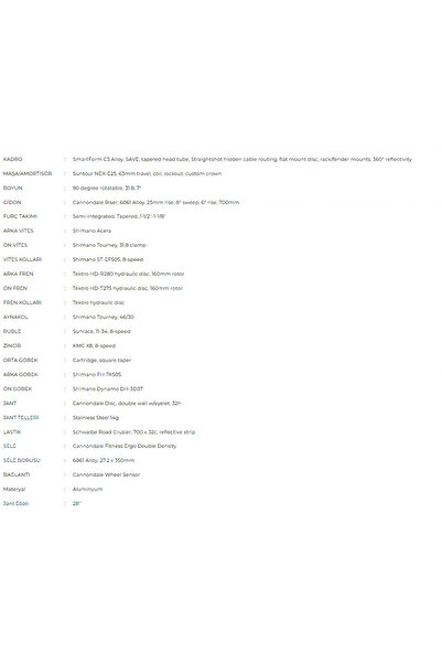 Cannondale Quick CX EQ Şehir Tur Bisikleti - Mavi - 50 cm