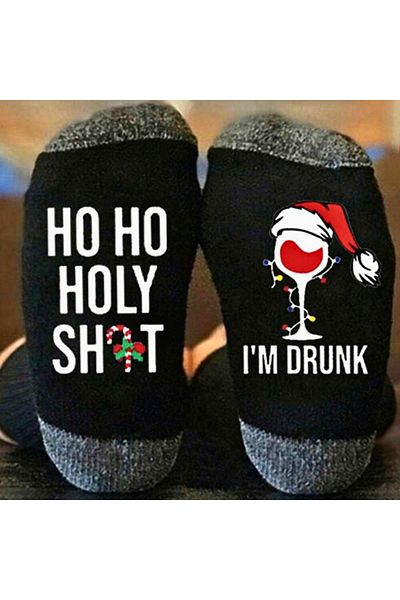 OEM Șosete amuzante, Holy Socks I'm Drunk, mărime universală, lungimea bazei: aproximativ 20 cm, mărimea 35-42