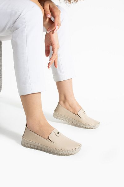 Getcho Pantofi de damă Leopard Bej Zilnic Talpă moale Model confortabil Model de vară ușor cu talpă anti-alunecare