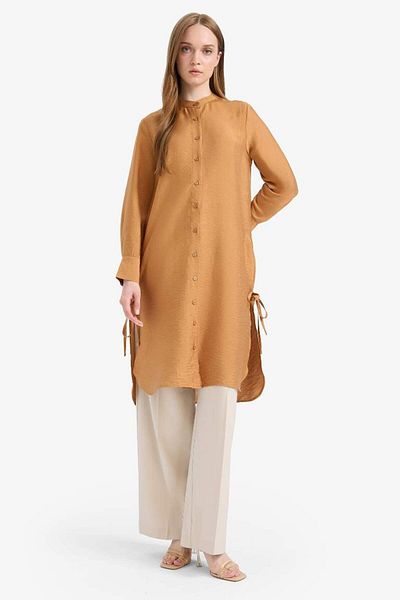 DeFacto New Season Regular Fit Basic Solid Long Sleeve Shirt Tunic