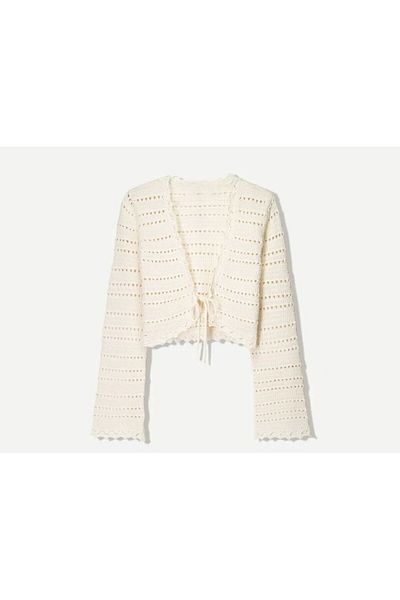 GAJA Women's Bohemian Cardigan Lace-Up Openwork Crop Gj257