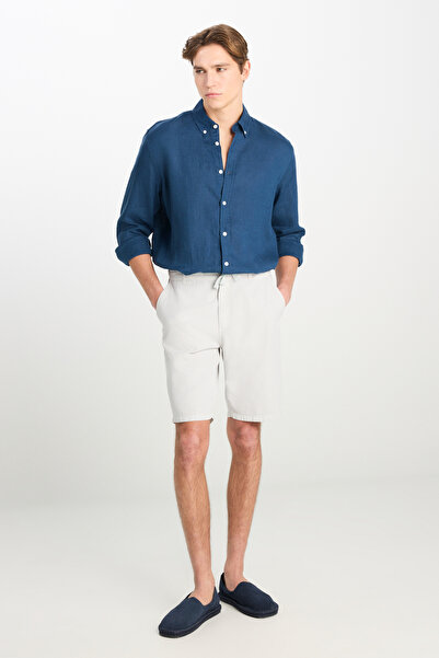 Lee Relaxed Fit Geniş Kesim Lastik Bel Detaylı Esnek Taş Rengi Chino Şort