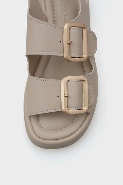 Capone Outfitters Dámské sandály Denice na klínovém podpatku s dvojitou páskovou přezkou