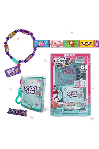 Başel Toys سوار ملصقات ستيكي رولز 120 ملصق - كتاب ستيكي