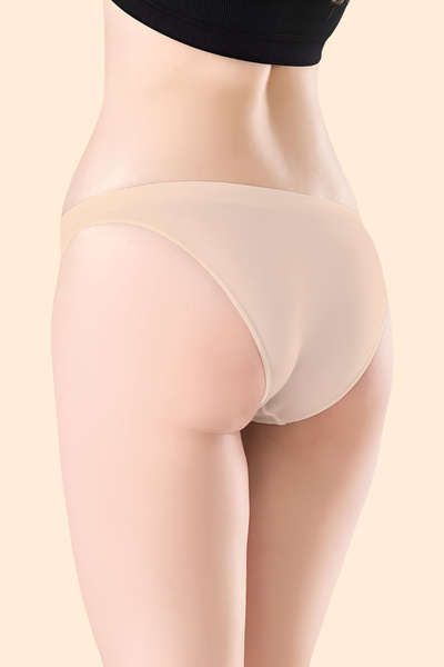 Jacarsman Women's 3-Piece Seamless Brazilian Skin Panties 3 Pieces Seamless Knitted No Trace