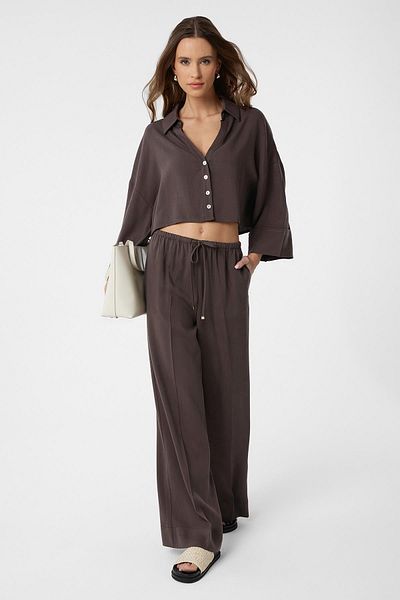 Antioch Brown Relaxed Women's Trousers
