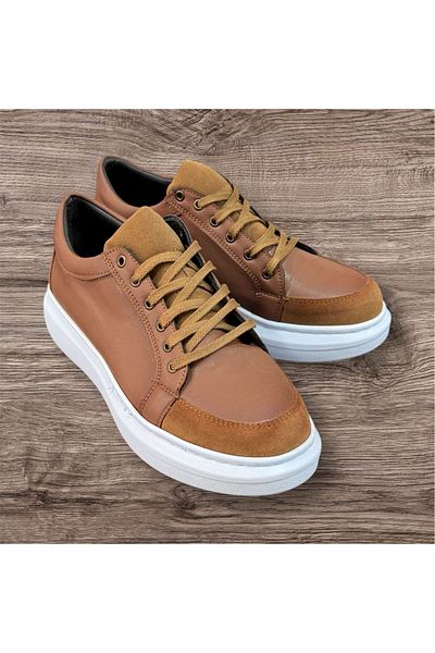 Alp Collection Men's Black-Tan Comfortable Sole Lace-Up Shoes