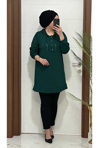 MODA ALMİRA 2111 K-75 تونيك بسلسلة باللون الأخضر