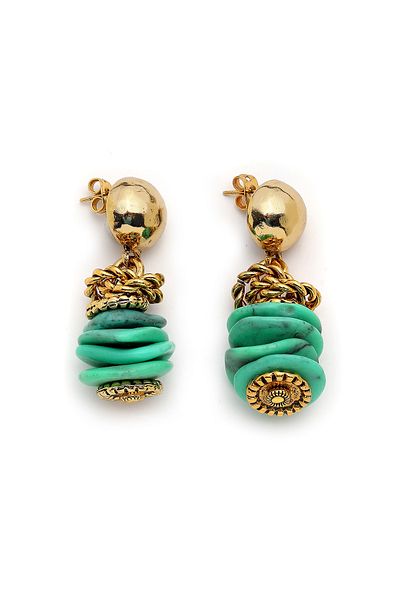 Mon Reve Turquoise Horizon Turquoise Natural Stone Needle Earrings