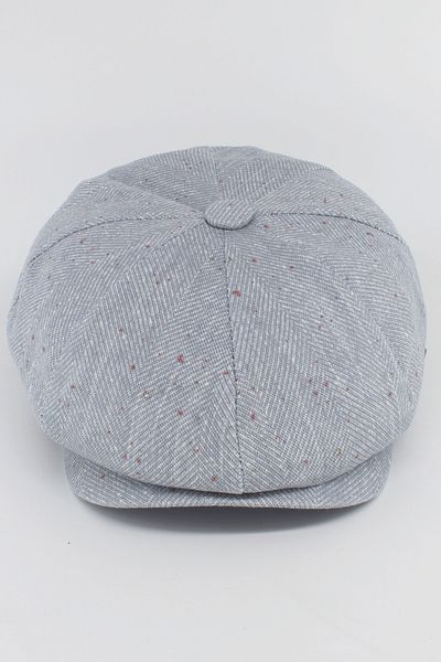 Hat Town British Model Herringbone Patterned Summer Cap Hat