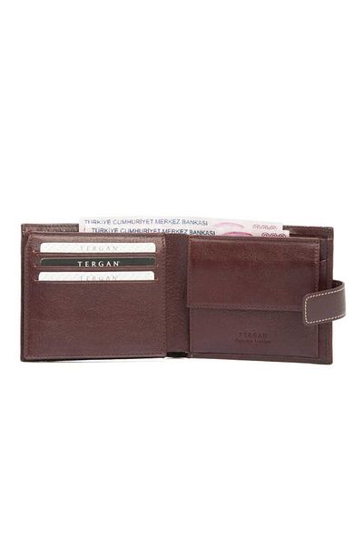 Tergan Мъжки портфейл от естествена кожа в кафяво - S1ce00001557-a99
