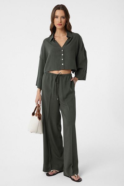 Antioch Khaki Relaxed Women's Trousers