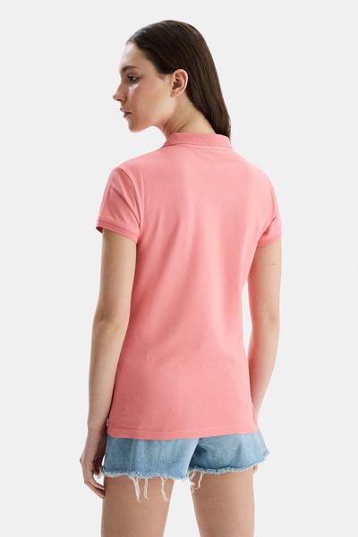 UCLA Γυναικείο μπλουζάκι Shaver Pink Polo Collar Κεντημένο