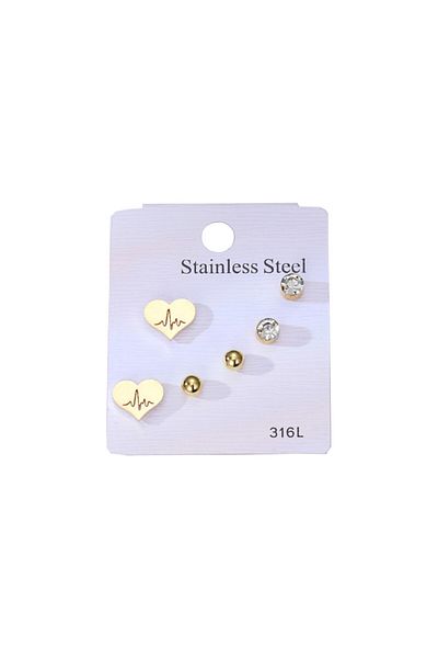 SIC MODA Elegant Stainless Steel Earrings Set Sic Moda 5464B