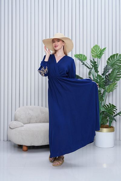 My Blog Φόρεμα με κεντητό μπλε Navy Blue μανίκι - 2075