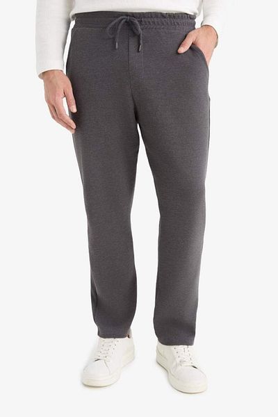 DeFacto New Season Regular Fit Pocketed Straight Leg Textured Sweatpants