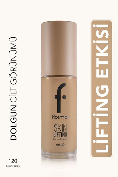 Flormar Spf30 Sıkılaştırıcı Fondöten (SICAK ALT TON) - Skin Lifting Fdt. - 120 Desert Beige - 8682536059756