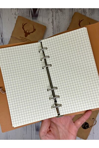 Kağıt Gemi Dükkan Keep on Going Binder Leather Cover Storage File Cream Color Special Design Agenda/Notebook/Folder D