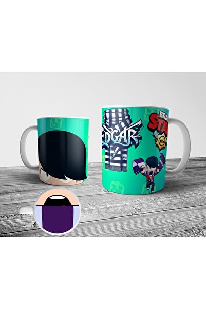 Pixxa Edgar Brawl Stars Alt Tabanı Ağız Tasarımlı Kupa Bardak