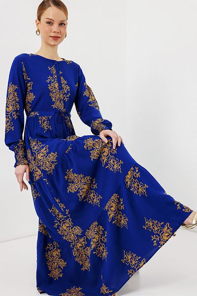 Bigdart 2145 Rochie Hijab cu Motiv - Saks