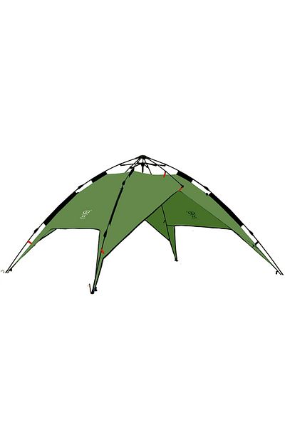 ACTION ONE Cort complet automat Snap, 200X230X140 cm, verde