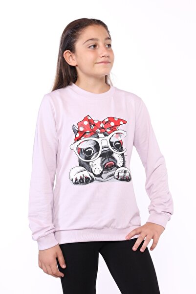 Toontoy Φούτερ για κορίτσια Relax Fit Crew Neck με τύπωμα - 2 νήματα
