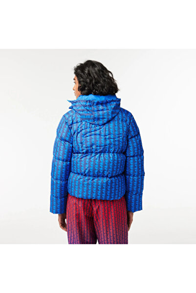 Lacoste Kadın Kapüşonlu Kapitone Renkli Mont