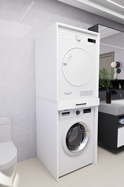 Mirobi Serenity Banyo Dolabı Çamaşır ve Kurutma Makinesi Dolabı Beyaz