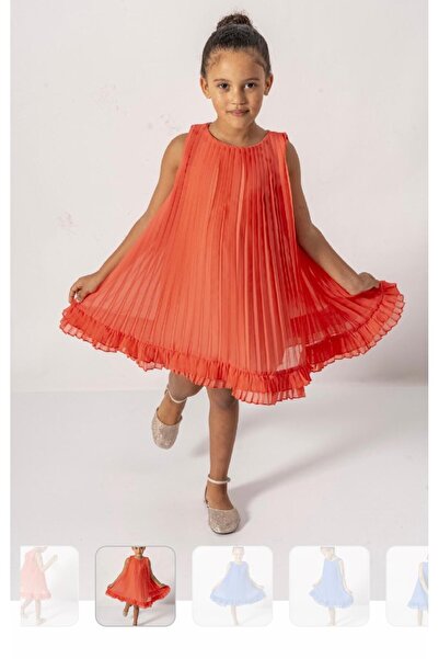 Miss Esilay Boutique Wecan kız çocuk pliseli özel gün düğün parti elbisesi
