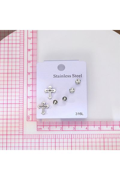SIC MODA Elegant Stainless Steel Earrings Set Sic Moda 5466A