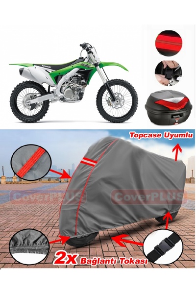 CoverPlus غطاء محرك السيارة المتوافق مع Kawasaki KX 450F، غطاء محرك السيارة ب...