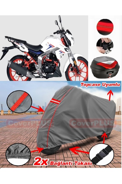 CoverPlus Falcon Shark 188 حقيبة ظهر متوافقة مع قماش القماش المشمع للدراجات ا...