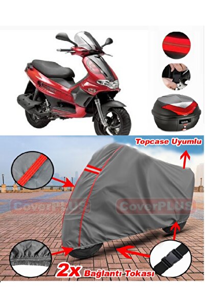 CoverPlus حقيبة خلفية Gilera Runner 180 متوافقة مع قماش القماش المشمع للدراجة...