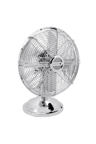 DOTS Antique Table Fan 12 Inch, 3 speed control, ball bearing 39W, Silver - TFD-40