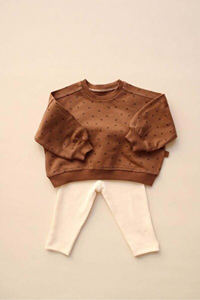 OhlalaKoala Brown Polka Dot Baby Bottom Top Set