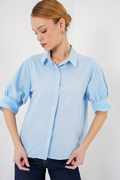 Bigdart Women's Short Sleeve Shirt 20312 - Blue