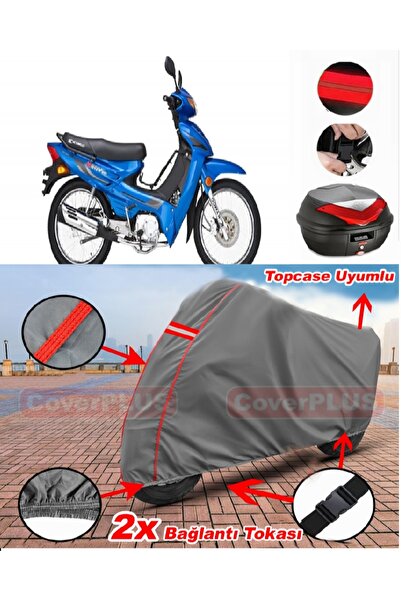 CoverPlus Kymco Aktiv 110 Rear Bag Compatible Motor Tarpaulin Motorcycle Tarp...
