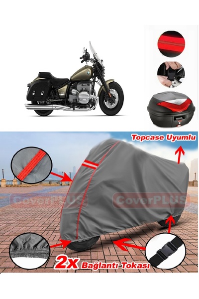 CoverPlus Bmw R 18 Classic Rear Bag Compatible Motor Tarpaulin Motorcycle Tar...
