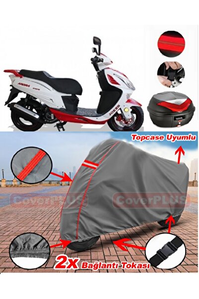 CoverPlus Arora AR 150-T حقيبة خلفية متوافقة مع قماش القنب للدراجات النارية ب...