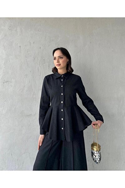 Moda Ala Butik Moda Ala Bol Paça Kot Takım Siyah