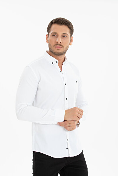 Klothy Ανδρικό μακρυμάνικο τζιν πουκάμισο Gabardine 2219