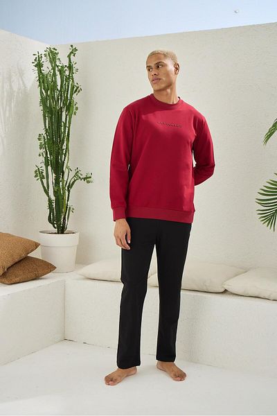 KLY PİJAMA Kly 7211 Men's Zero Collar Sports Tracksuit Set