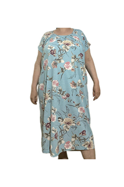 İpek Women's Short Sleeve Plus Size 100% Cotton Nightdress/Dress